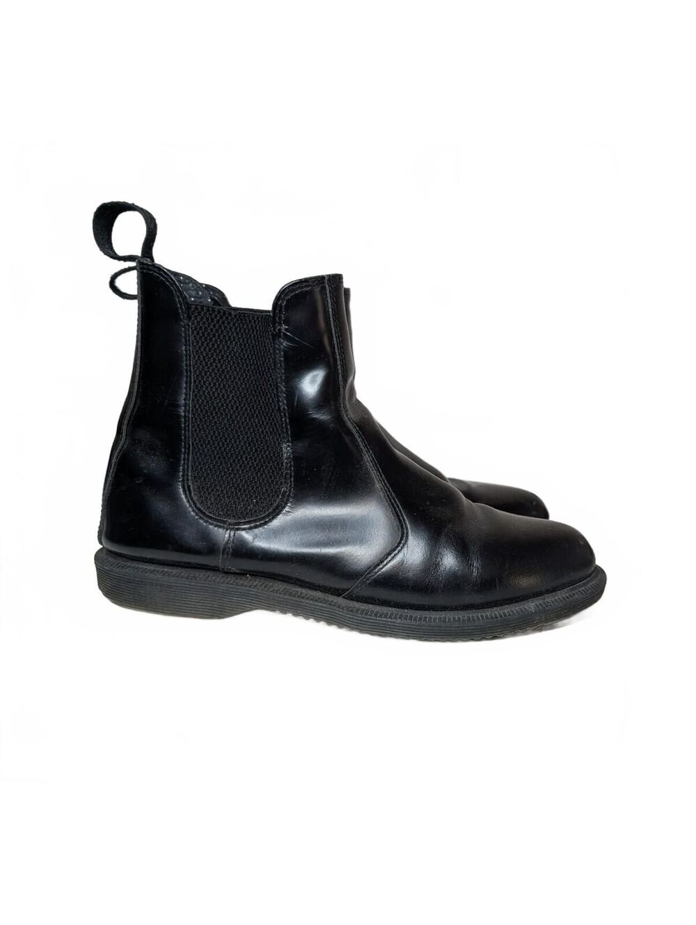 Dr. Martens Flora Chelsea Boots Black Leather Size 9 US